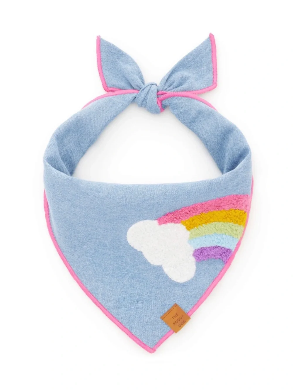 The Foggy Dog Rainbow Applique Dog Bandana